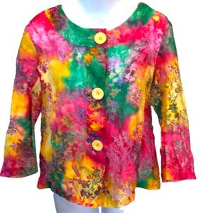 ERIN LONDON sheer jacket in burnout floral design